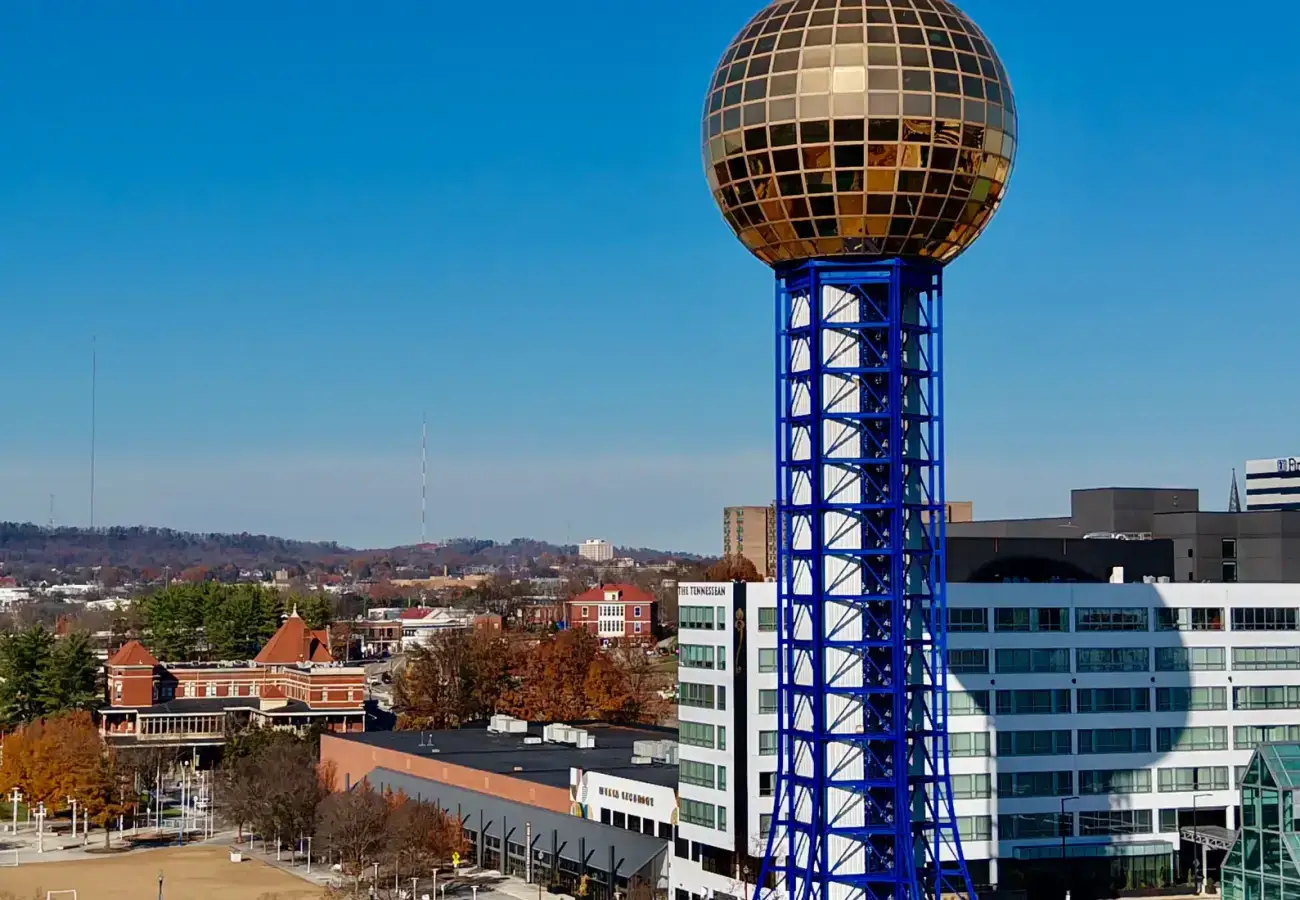 The Sunsphere at World's Fair Park in Knoxville, Tennessee